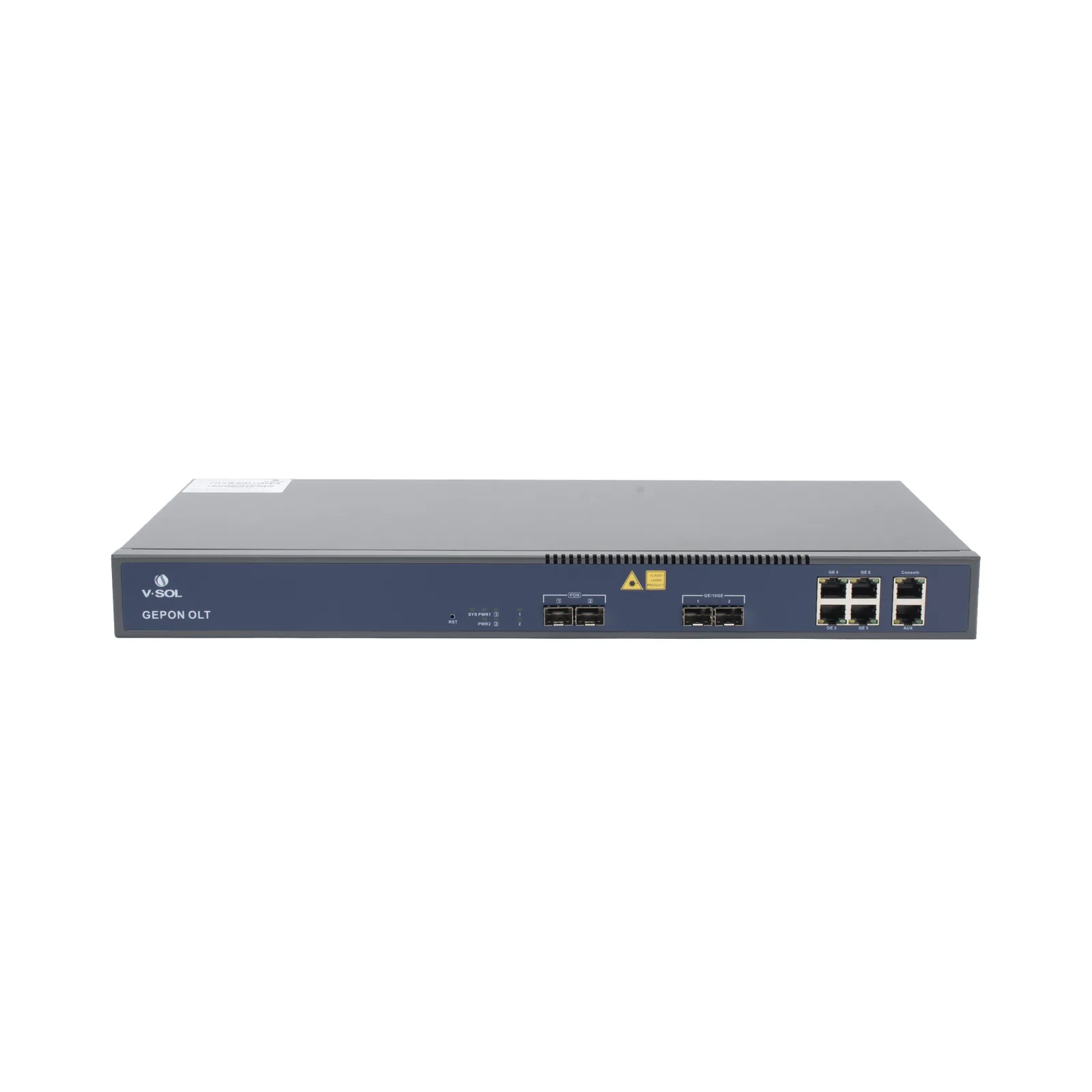 OLT de 2 puertos EPON con 6 puertos Uplink (4 puertos Gigabit Ethernet + 2 puertos Gigabit Ethernet SFP/SFP+) / hasta 128 ONUS