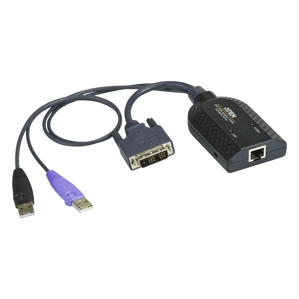 Adaptador KVM DVI USB compatible Smart Card con Virtual Media