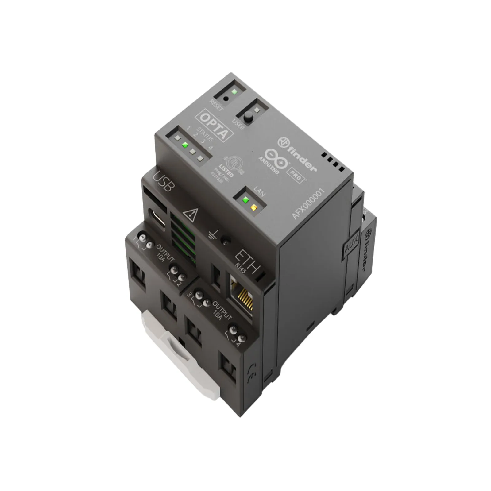 PLC Industrial Arduino Opta / Micro PLC con IoT Industrial / STM32H747XI Dual-Core / 8 Entradas Analógicas-Digitales / 4 Relés 10A / Ethernet /