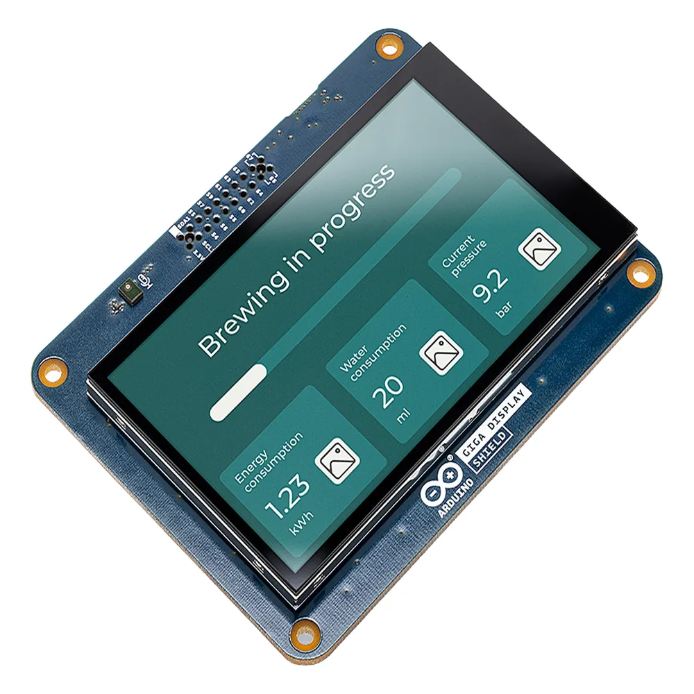 Shield Display Táctil Arduino GIGA / Pantalla TFT 3.97" 480x800 / Touch Capacitivo 5 Puntos / IMU 6 Ejes BMI270 / Micrófono Digital MEMS / LED RGB / Compatible GIGA R1 WiFi