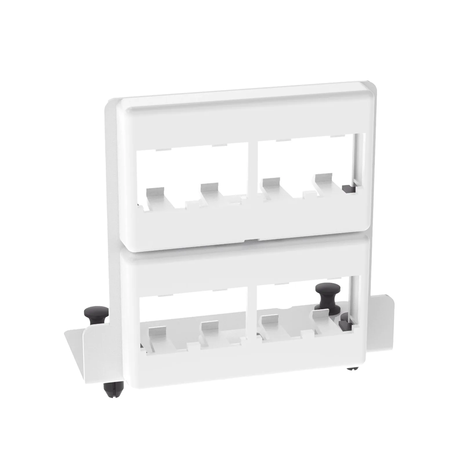 Patch Panel de 8 Puertos Mini-Com, Para Uso con Gabinetes Multipropósito, de Instalación a Presión, Color Blanco