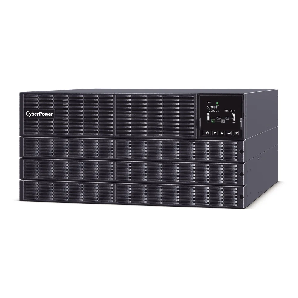UPS de 10000 VA/10000 W, Online Doble Conversión, 200 - 240 Vac de Entrada, 200 - 240 Vac de Salida, Terminal Hardwired, Onda Senoidal Pura, Torre o Rack de 6 UR, Con 3 Tomas NEMA L6-30R