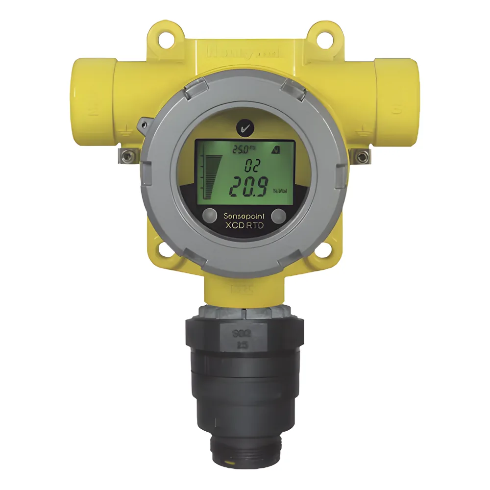 Detector de gas fijo remoto con sensor de oxígeno (O2) 0-25%, transmisor antiexplosión Clase I Div. 2, carcasa de aluminio, salida Modbus y 4-20 mA