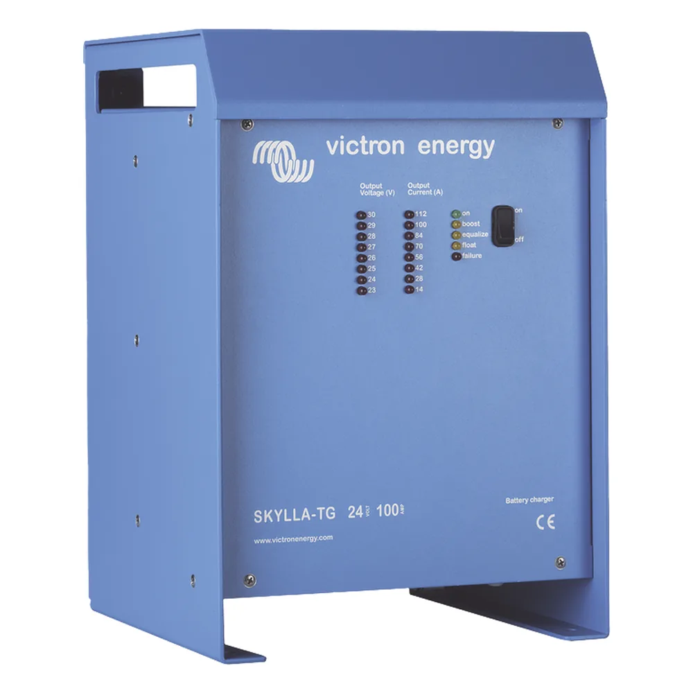 Skylla-TG 24/80 / Cargador de Baterías para Ambientes Marinos 24 V, 80 A / Bancos de 400 a 800 Ah