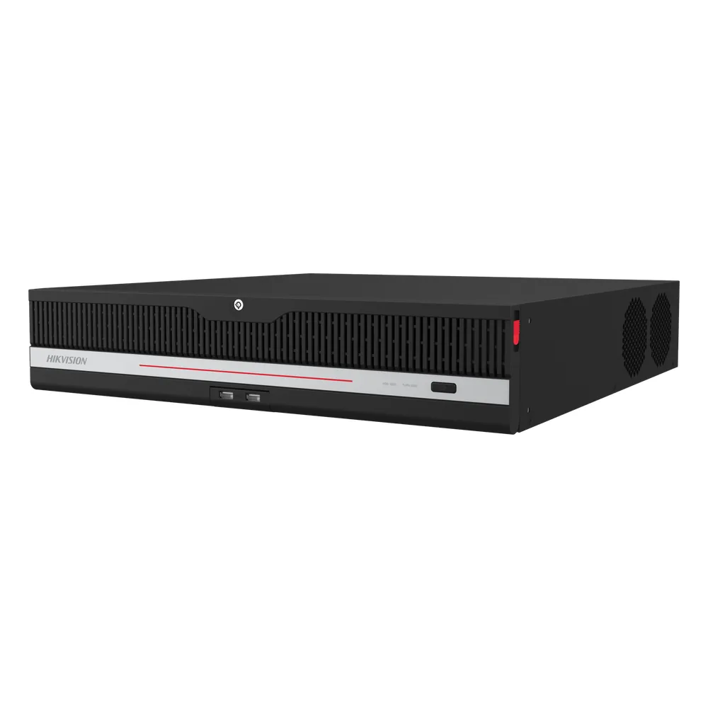 NVR 12 Megapixel (4K) / 32 Canales IP / 8 Bahías de Disco Duro / 2 Tarjetas de Red / Soporta RAID / HDMI en 4K / Soporta POS / Reconocimiento Facial / Bases de Datos / Hasta 100,000 Fotografías