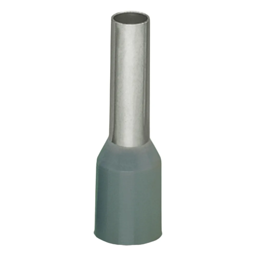 Terminal Hembra / 4 mm² AWG 12 / Con Camisa Plástica / Cobre Electrolítico / Remachado Estanco al Gas / Gris