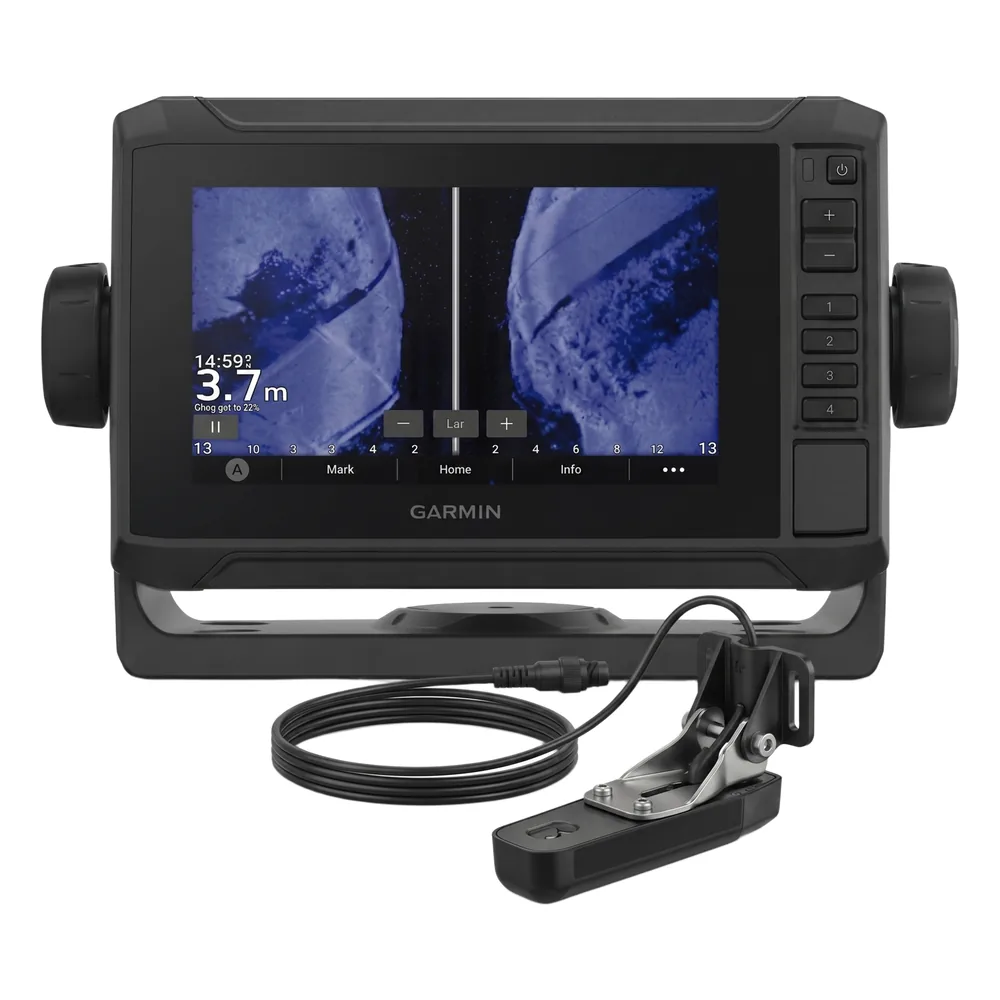 ECHOMAP UHD2 62sv con Mapa Base Precargado / Sonda SIDEVÜ, CLEARVÜ Y CHIRP Tradicional / Puerto de Conexión a NMEA 2000 / Incluye Transductor GT54UHD-TM,