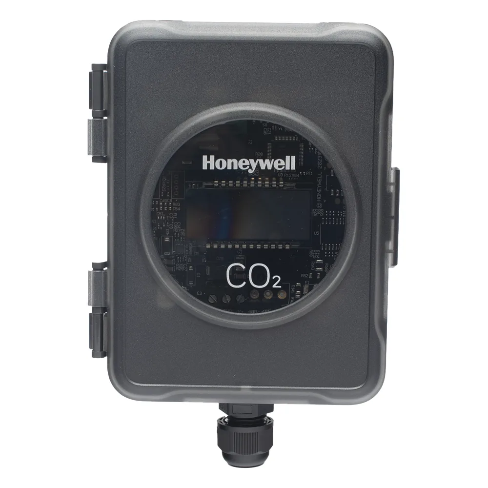 Sensor de CO2 para Ducto de Aire con Pantalla LCD / NDIR de Doble Longitud de Onda / Rango 0 a 9999 ppm / Salida Analógica 0-10V, 2-10V, 4-20mA / Autocalibración Automática / IP65 NEMA 4
