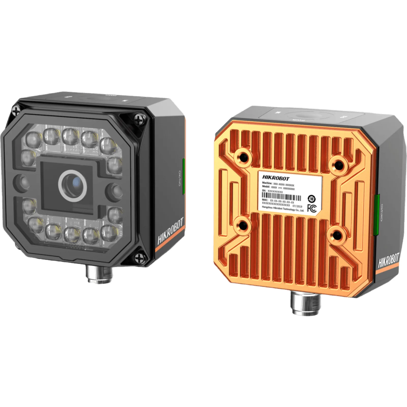Sensor de visión industrial monocromático de 5 MP con algoritmos de medición y posicionamiento, lente de 12 mm, IP67