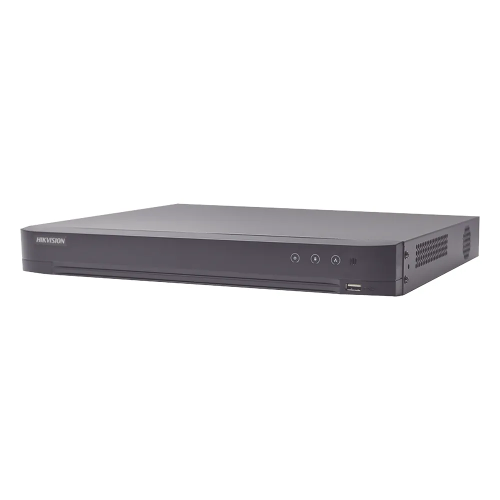 DVR 16 Canales TURBOHD + 16 Canales IP / 8 Megapixel (4K) / Audio por Coaxitron / ACUSENSE / Reconocimiento Facial / 2 Bahías de Disco Duro / Salida de Video en 4K / H.265+