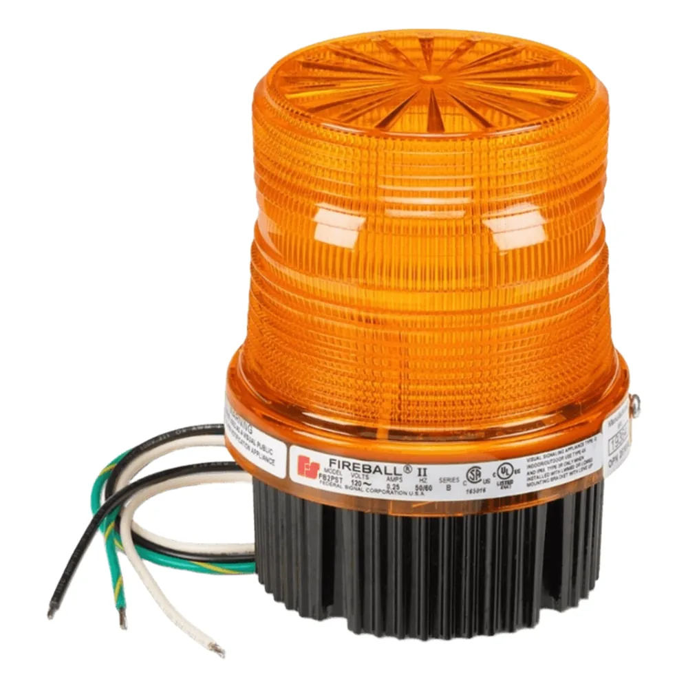 Estrobo Fireball® LED Luz de advertencia, Listado por UL y cUL de 12-24 VCD Color Ámbar