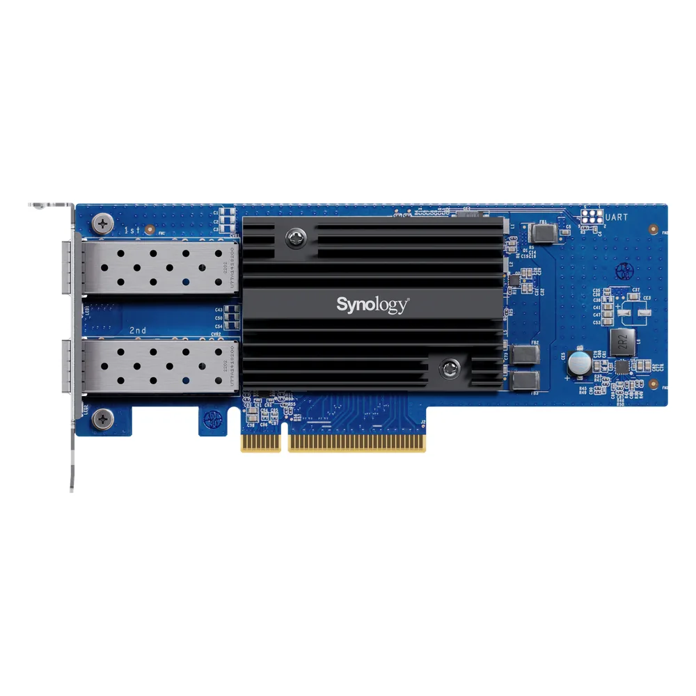 Adaptador de Red SFP+ de 10 GbE de Doble Puerto | Compatible con Synology | PCIe 3.0 x8 | Link Aggregation | Jumbo Frame 9 KB | Garantía de 5 Años.