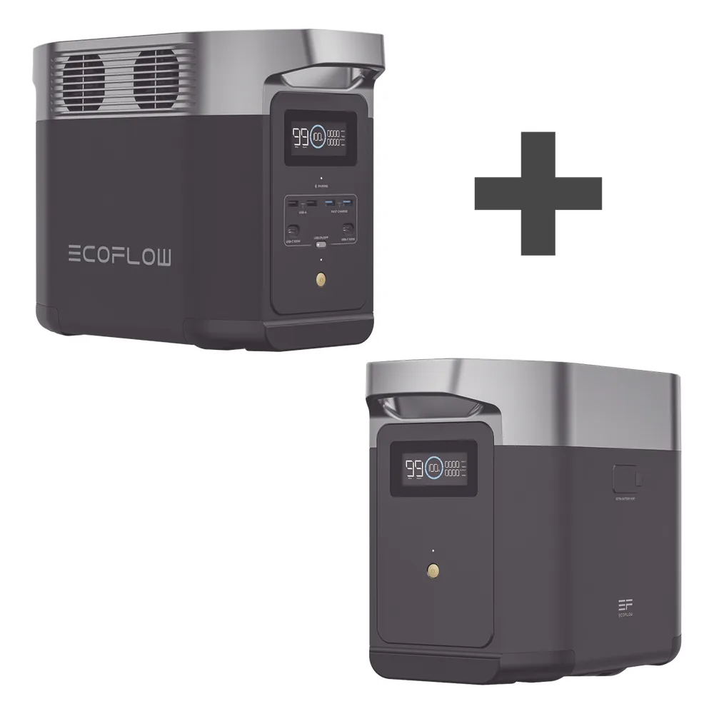 Kit de Estación de Energía Portátil 1024Wh + Batería Externa 1024Wh (2048Wh Totales)