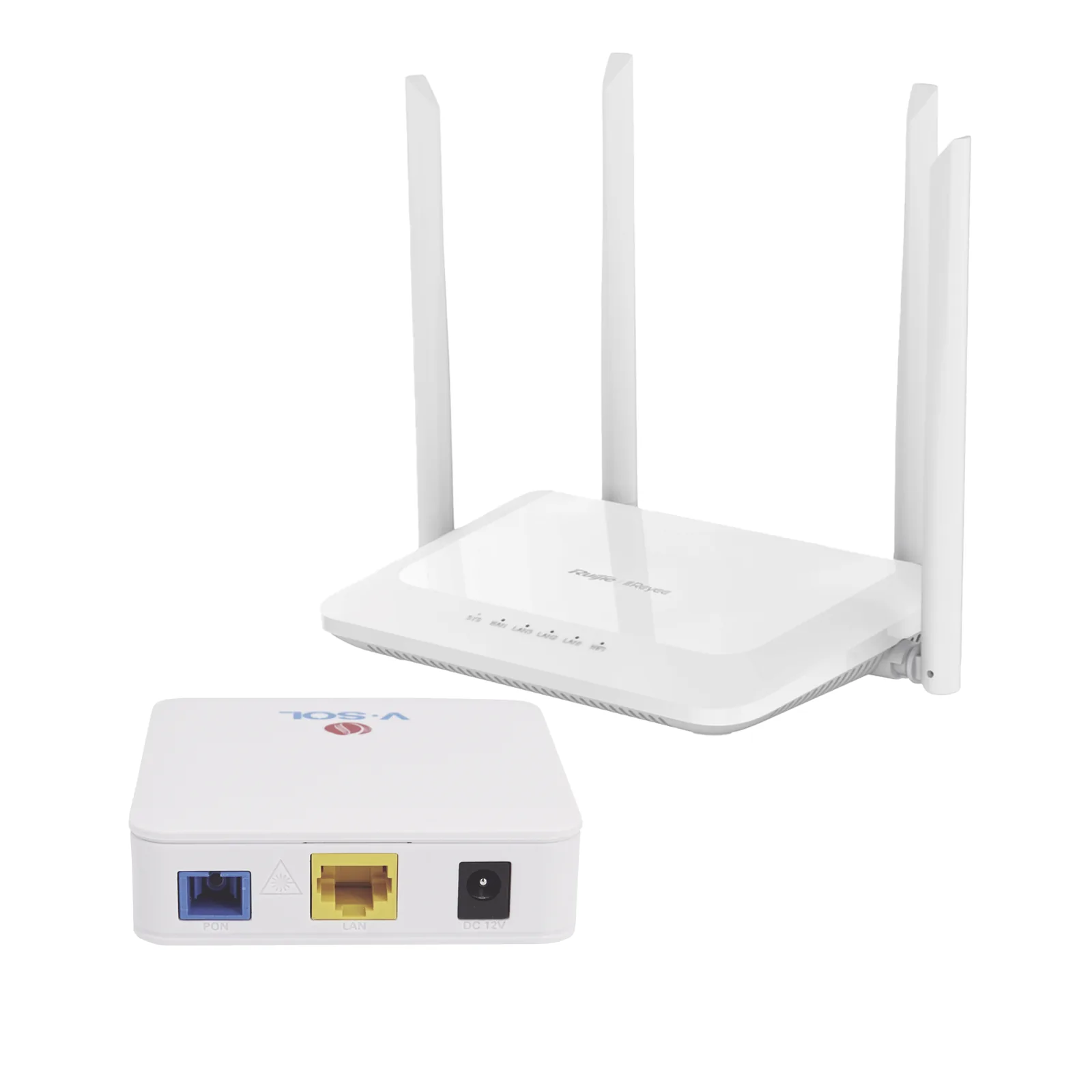 Kit 1 ONU Bridge V-Sol, Dual GPON/EPON con Router Home Mesh Ideal para distribuciones WISP de mayor cobertura Wi-Fi en Hogares y Oficinas