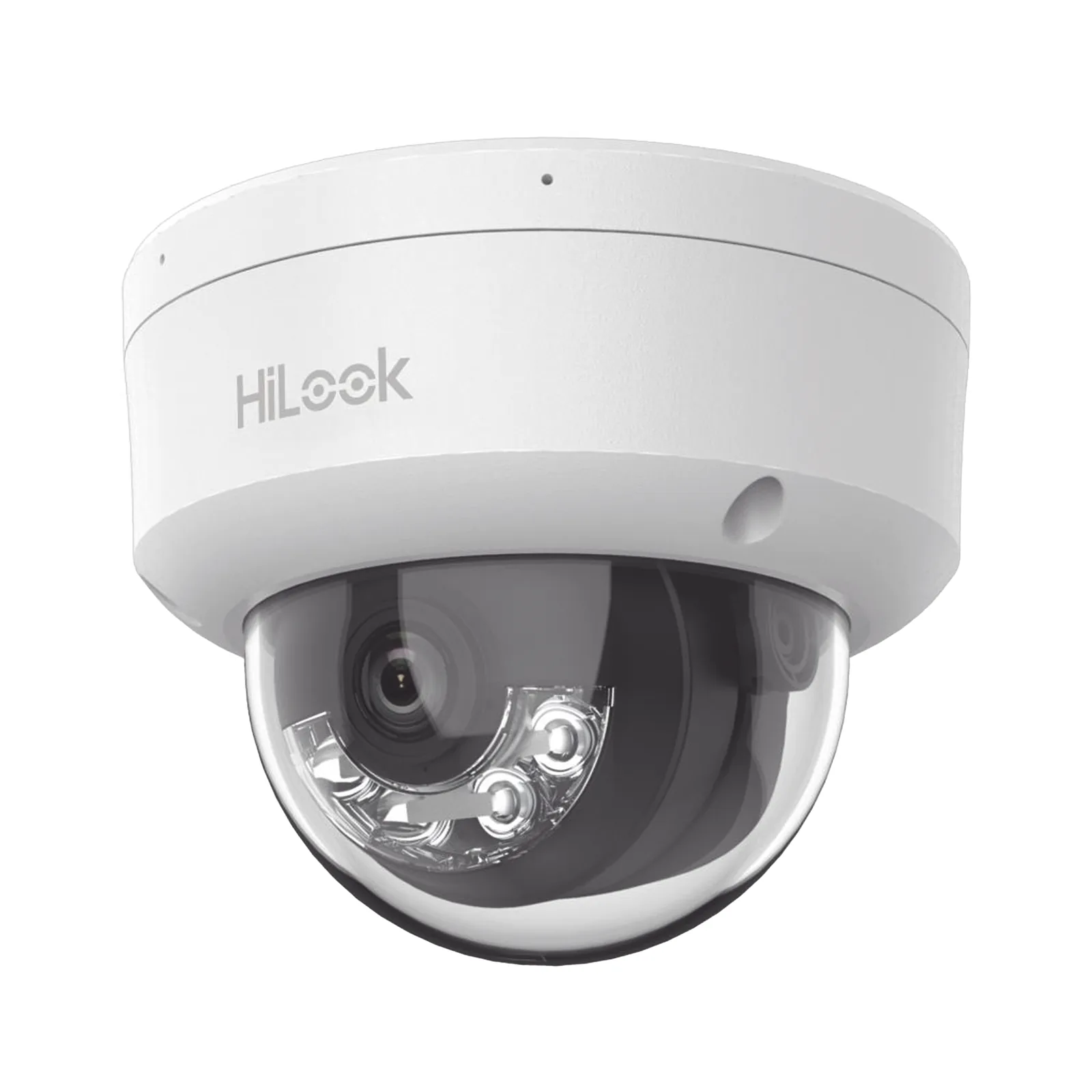 HiLook Series / Domo IP de 2 Megapixel (1080p) / Lente 2.8 mm / 30 mts IR / Micrófono Integrado / Exterior IP67 / PoE / dWDR / H.265+ / ONVIF