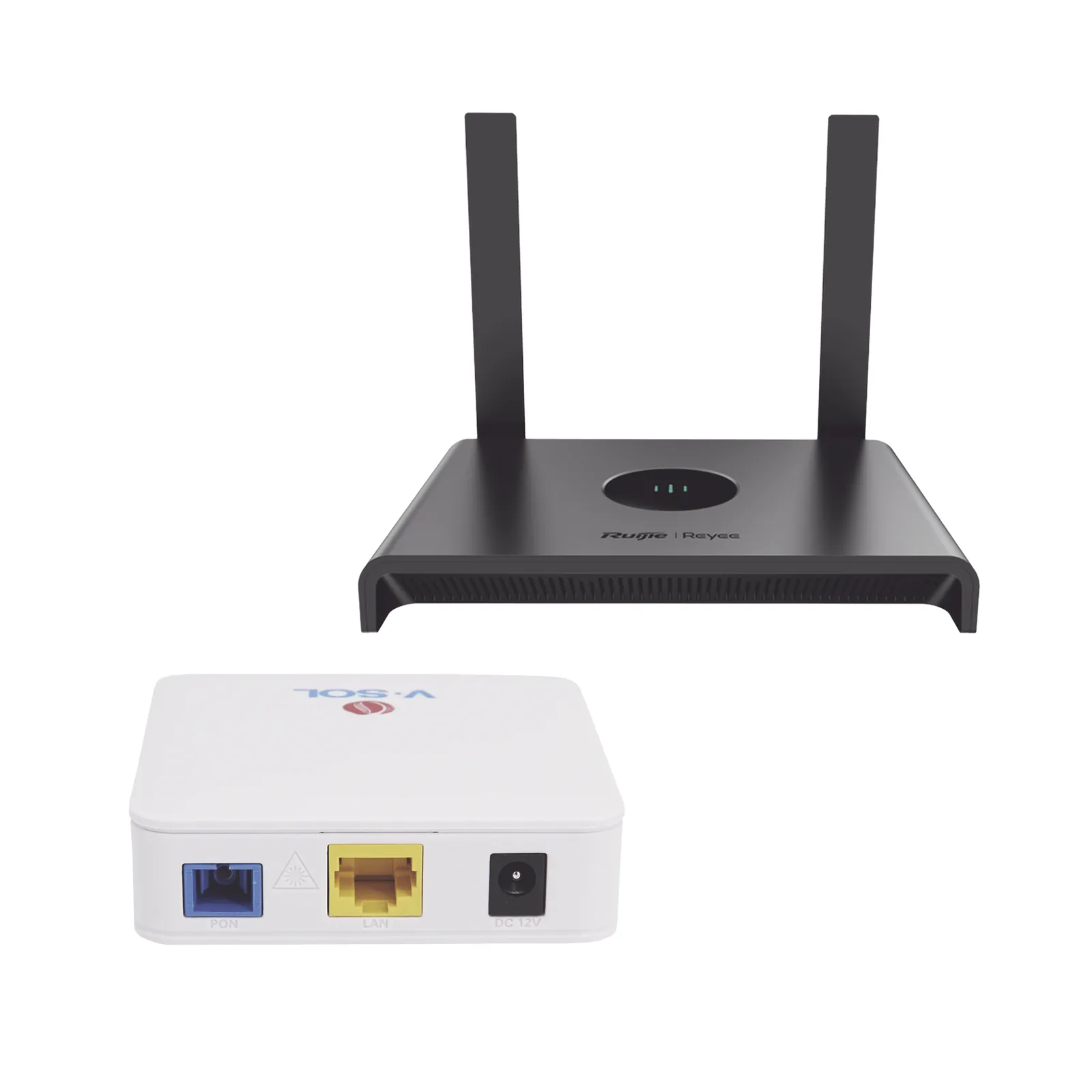 Kit 1 ONU Bridge V-Sol, Dual GPON/EPON con Router Home Wi-Fi Ideal para distribuciones WISP de mayor cobertura Wi-Fi en Hogares y Oficinas
