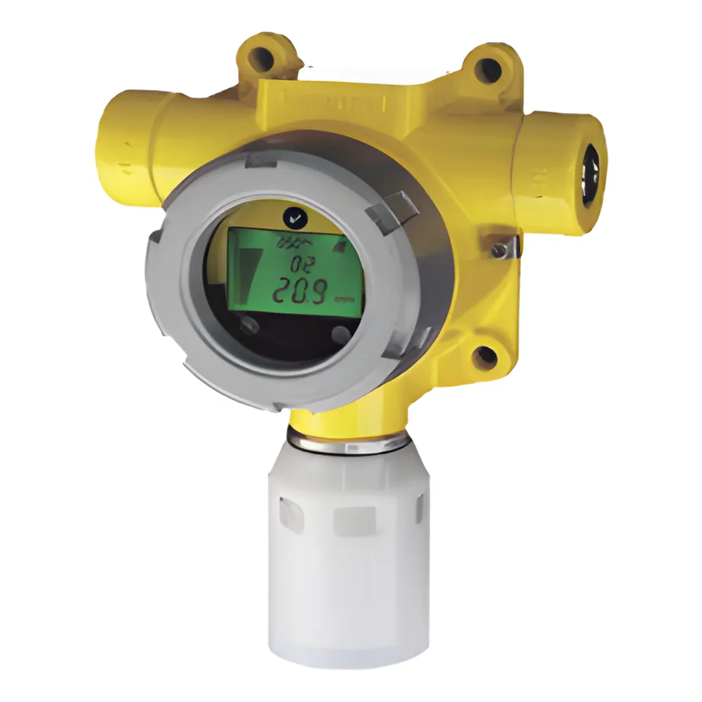 Detector de gas industrial con sensor de perla catalítica para gases inflamables 0-100% LEL, salida 4-20 mA y Modbus, certificación UL/c-UL