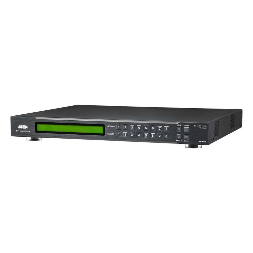 Switch De Matriz Hdmi | 8x8 | Con Escalador | Compatible Con Videowall | Seamless Switch™ | IR | RS-232 | Ethernet | Salida de Audio