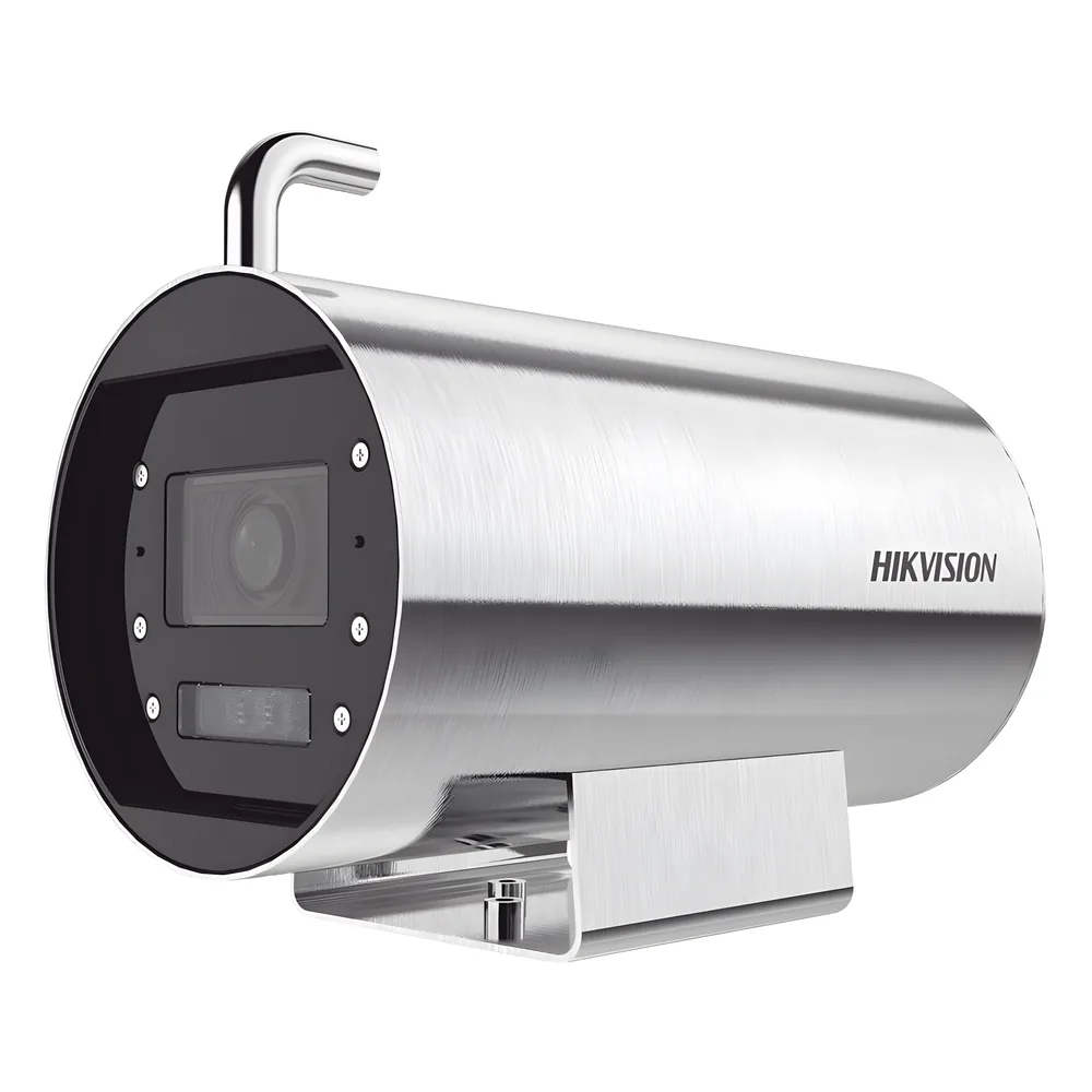 Bala IP 8 Megapixel / Lente Mot. 2.8 a 12 mm / Acero Inoxidable (304) / Altas Temperaturas (250°C) / Refrigeración por Agua / IP68 / Dual Light (30 mts IR + 20 mts Luz Blanca) / WDR 120 dB / ONVIF / PoE+ / Alarmas I/O / ACUSENSE