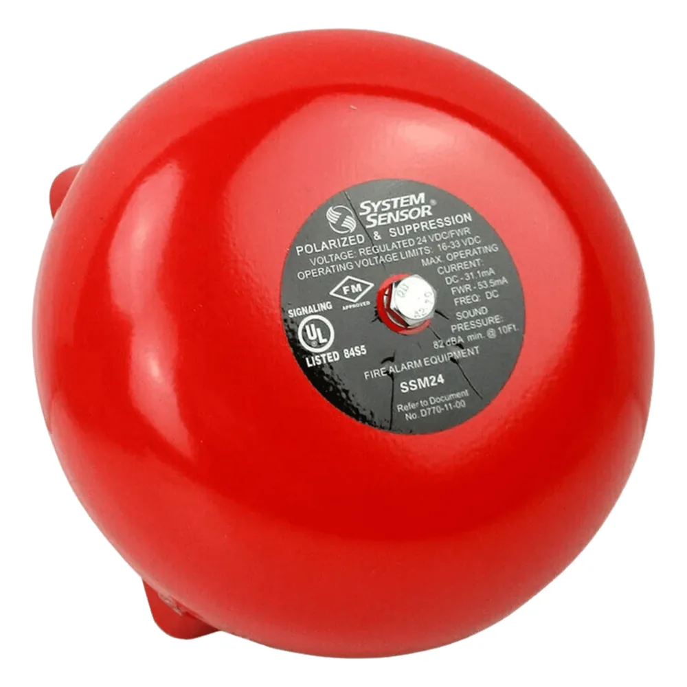 CAMPANA P/ALARMA D/INCENDIO 10 IN, 24 VCD / 81 DB