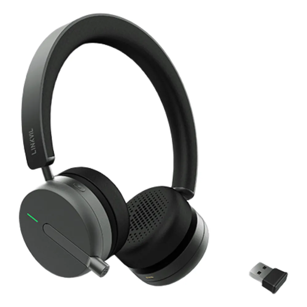 Auricular Inalámbrico LINKVIL DH50-B con Bluetooth 5.4 y Micrófono Retráctil con Cancelación de Ruido