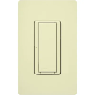 Switch de pared inalámbrico on/off de doble voltaje 120/277 V para iluminación o motores, sin cable neutro, sistema RadioRA 2