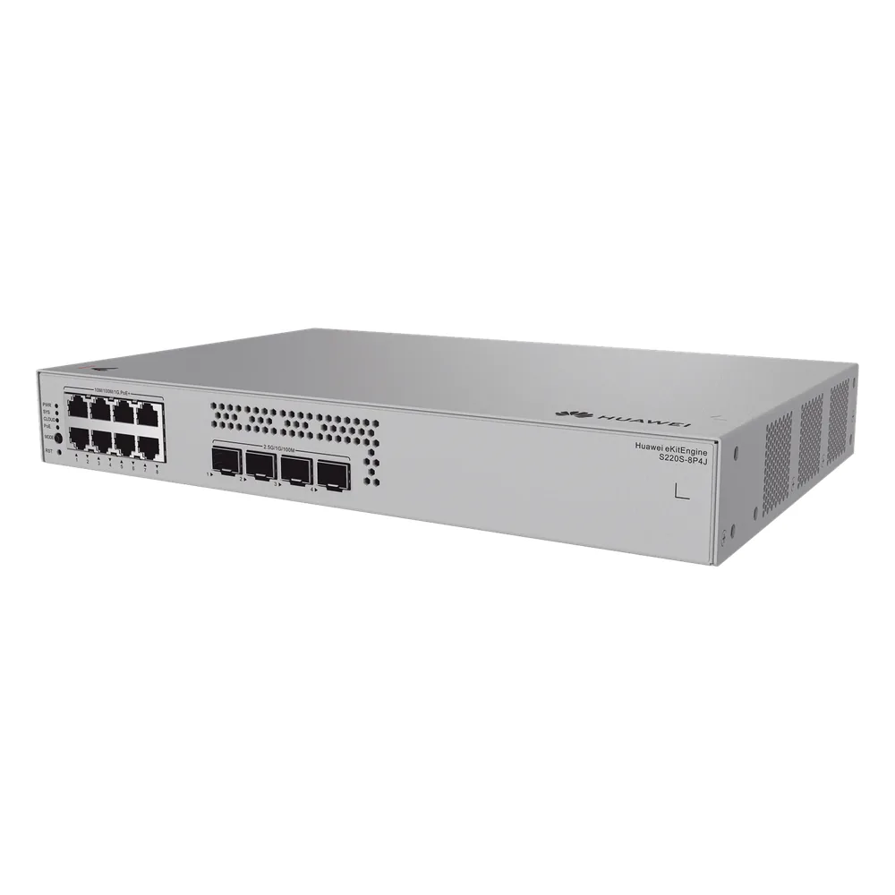 Switch de Acceso Gigabit Administrable PoE Capa 2 / 8 puertos 10/100/1000 Mbps (PoE) / 4 Puertos 2.5GE SFP Uplink / ERPS / IMGP Snooping / DHCP Snooping / PoE Perpetuo / 128 W / Administración Nube Gratis
