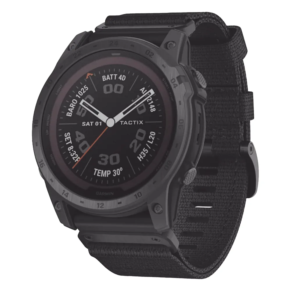 Reloj Garmin tactix® 7 – Pro Edition color negro en bisel de titanio, multideporte con GPS ofrece funciones tácticas especializadas, así como mapas, música, funciones de entreno avanzadas.