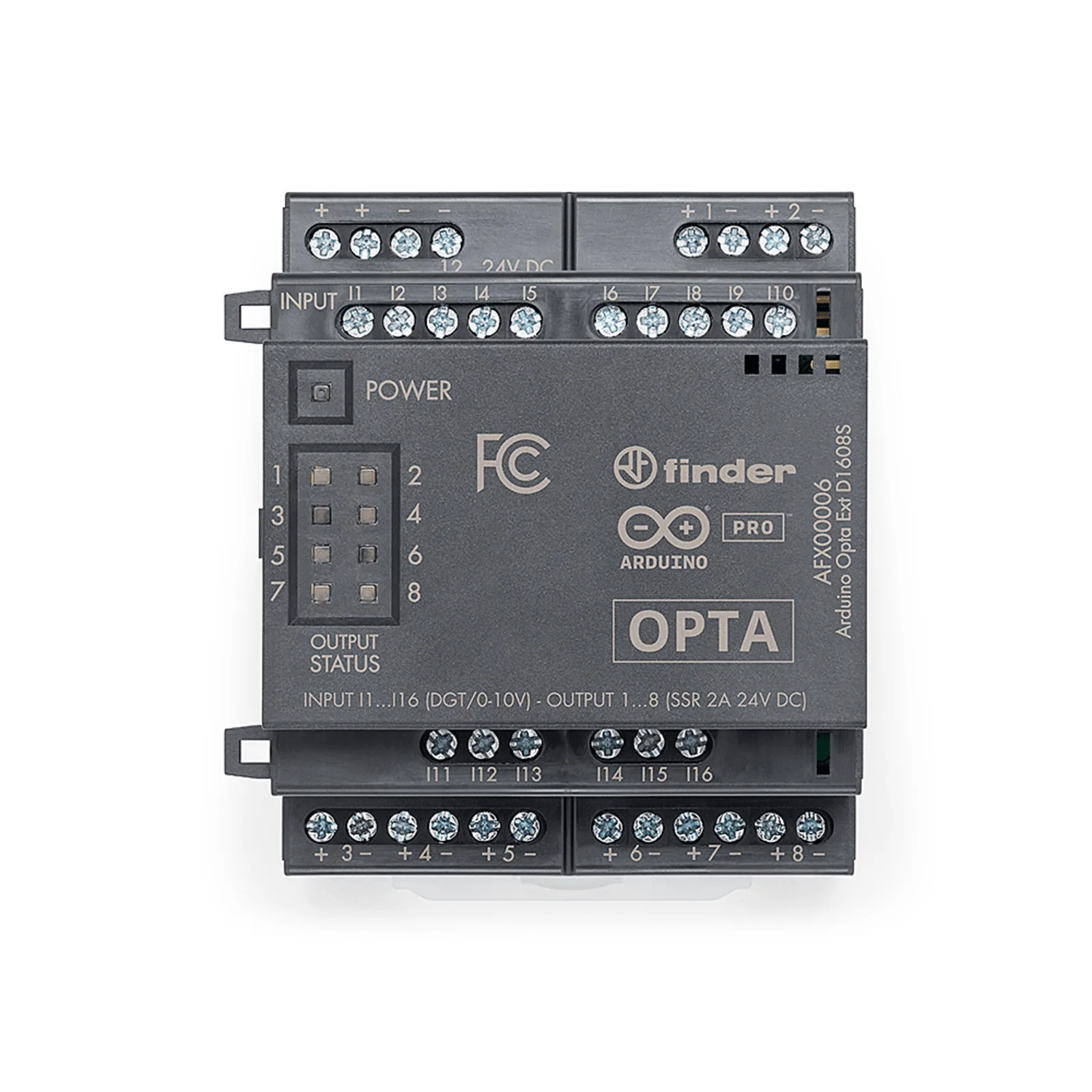 Expansión Digital Arduino Opta® / 16 Entradas Programables / 8 Relés / IP20 / Compatible PLC Industrial / IoT Industrial y Building Automation