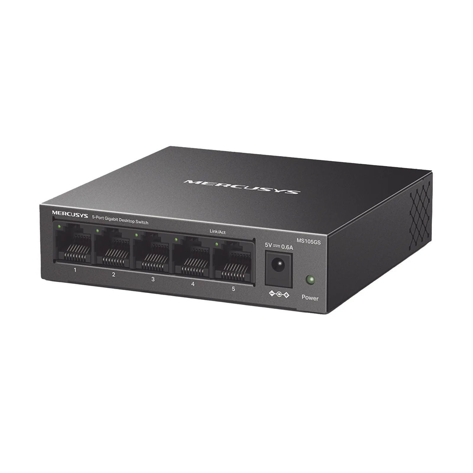 Switch NO Administrable / Para escritorio / Carcasa de metal / 5 puertos 10/100/1000 Mbps / Diseño Compacto / Plug and Play