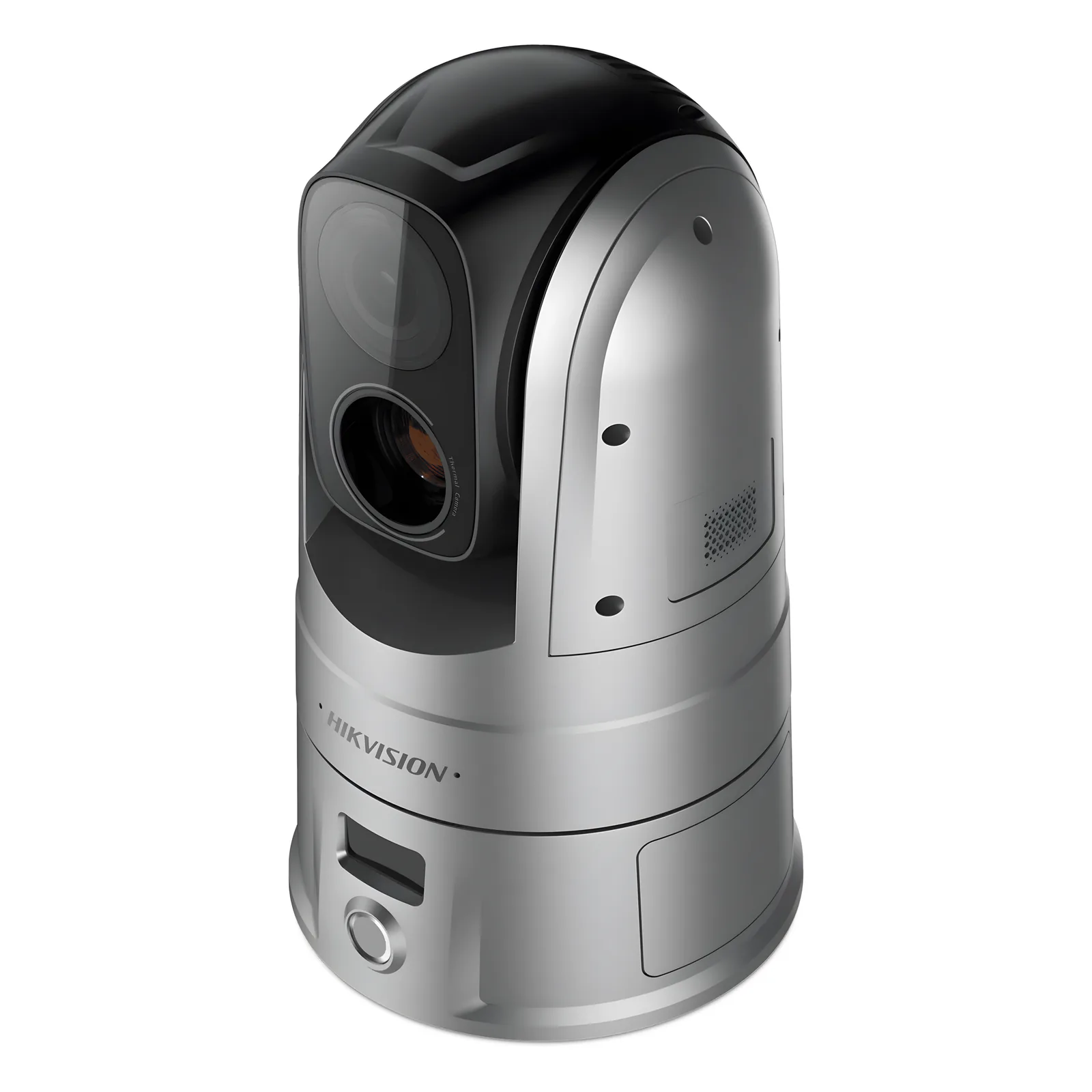 Turret IP Dual / Térmica 1.8 mm (160 x 120) / Óptico 2 mm (4 Megapixel) / Detección de Personas 53 mts / 15 mts IR / Exterior IP67 / PoE / Termométrica / Detección de Temperatura / Sirena y Luz / Micro SD 32 GB Incluida