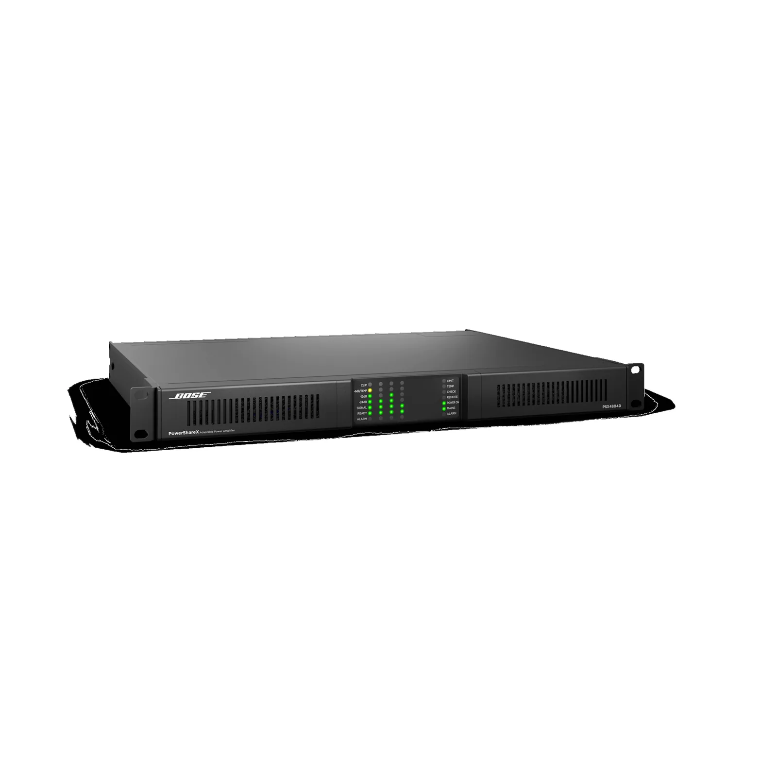 Amplificador de Audio PowerShareX | 4x1200w | Potencia Adaptable | DSP | Dante | Baja Impedancia | 70/100V