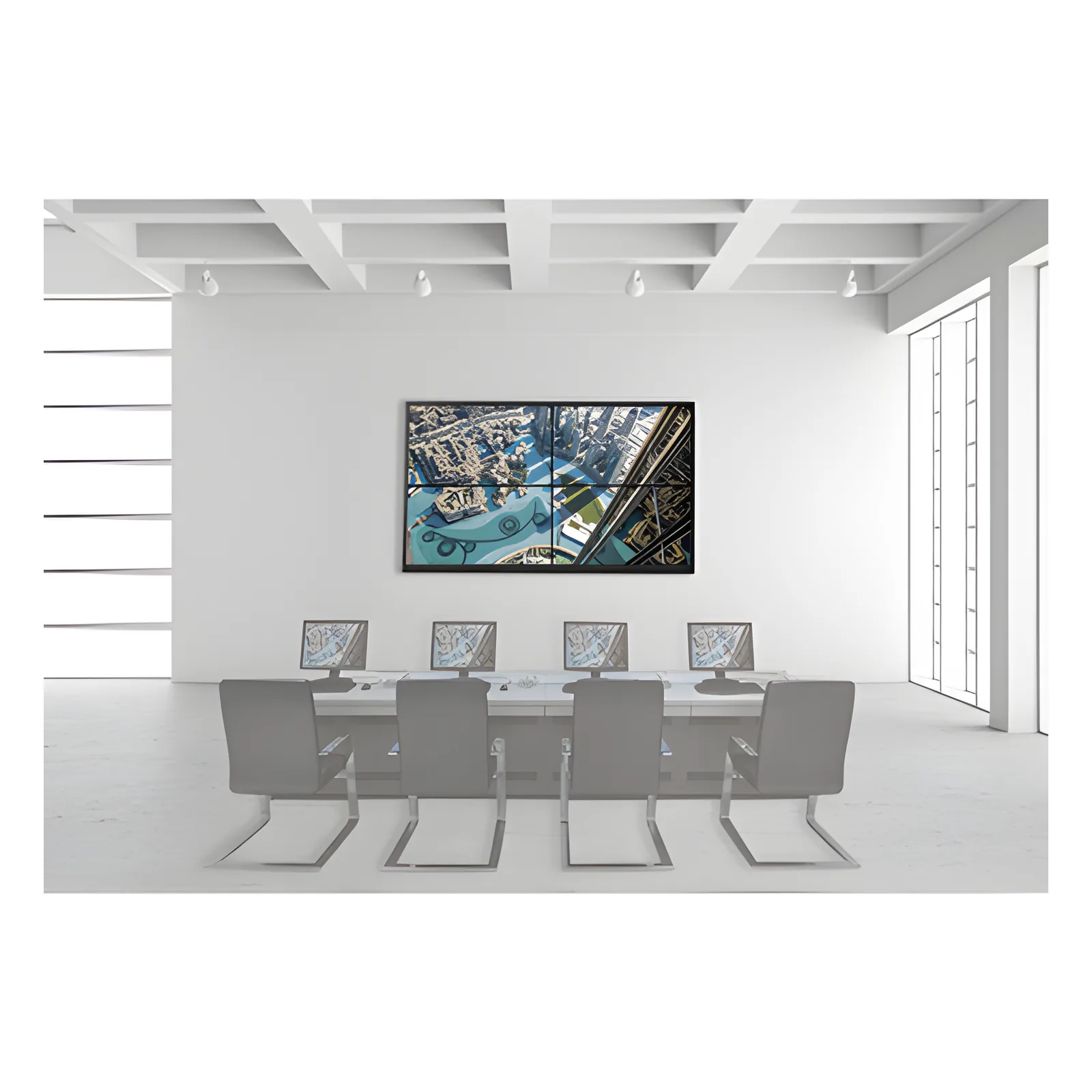 Kit Videowall 2X2 / Incluye 4 Pantallas de 55" / Decoder / Base de Pared / Accesorios de Instalación