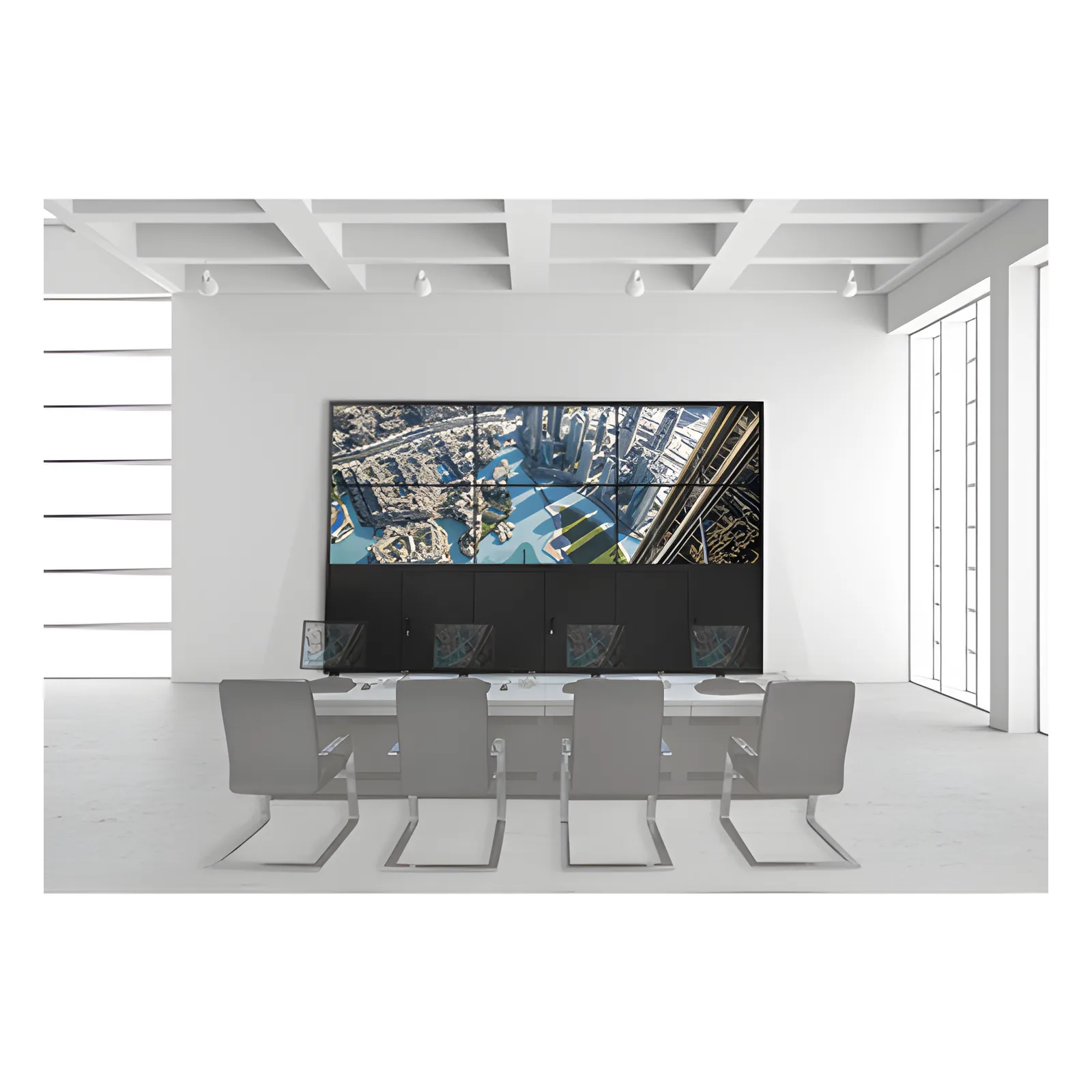 Kit Videowall 3X2 / Incluye 6 Pantallas de 55" / Decoder / Base de Piso / Accesorios de Instalación
