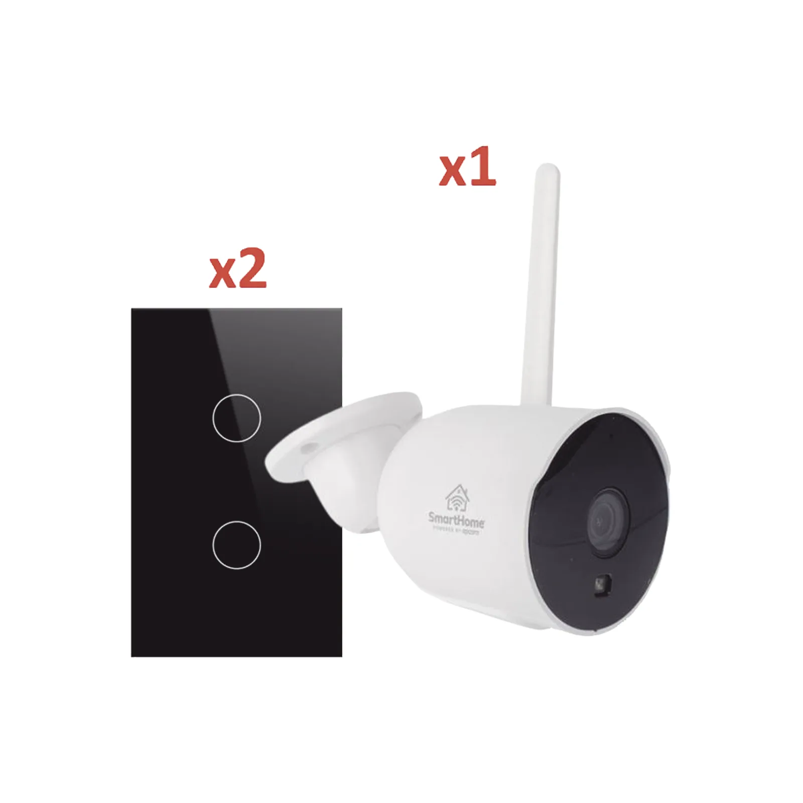 (Wifi) KIT 1 camara Wifi y 2 apagadores inteligentes Wifi