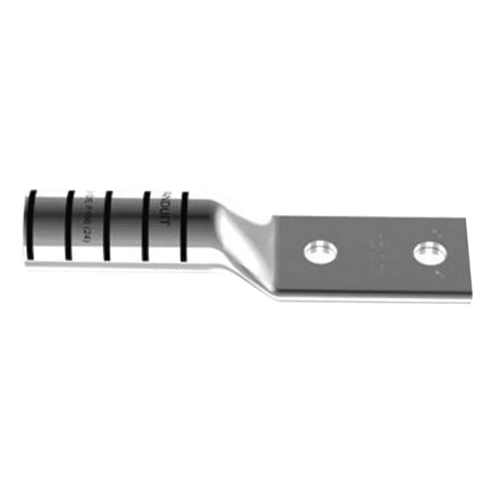 Zapata de compresión LCC750-12-6 para cal. 750 Kcmil, Doble barreno para tornillo prisionero de 1/2, Espaciado de orificio 44.5mm, 1 Pz