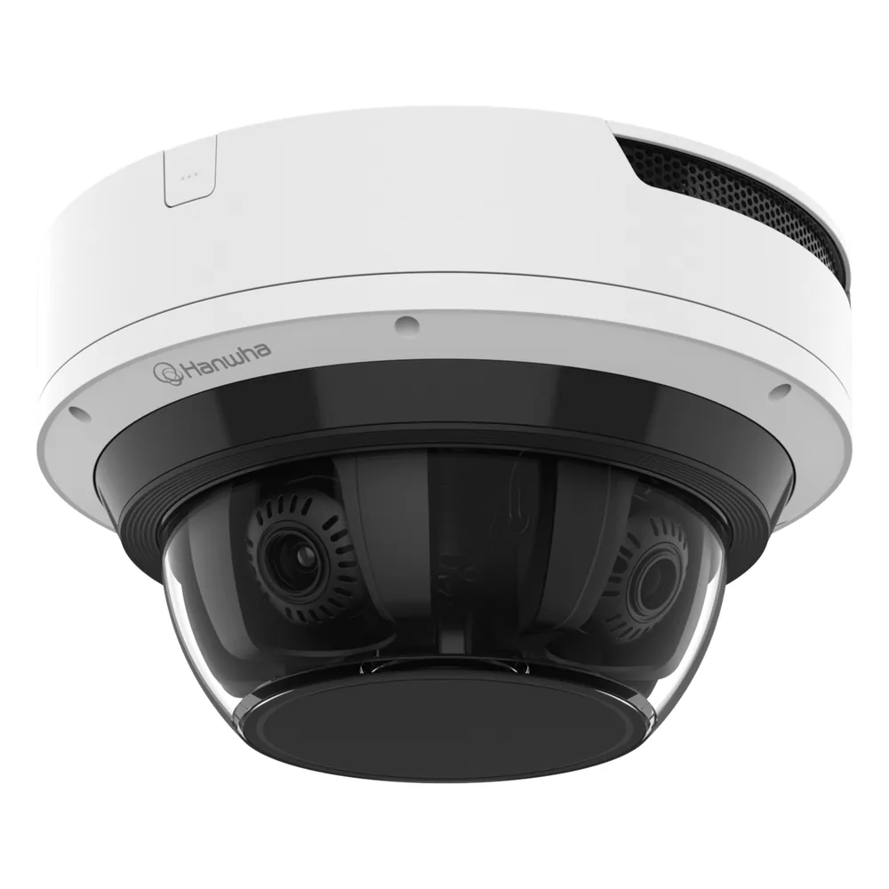 Camara IP Multi sensor 8MP x 4 CH con Inteligencia Artificial y licencia LUMEO / Lente Motorizado de 3.3 a 5.7mm / WDR 120dB / Protección IP66 / IK10 / NEMA4X