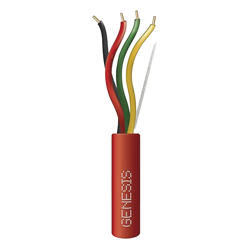 Carrete de 305 Metros (1000 Pies) de Alambre / 4x14 AWG / Plenum / Tipo FPLP-CL3P / Resistente al Fuego / Color Rojo / Para Sistemas Contra Incendio o Sistemas de Evacuación