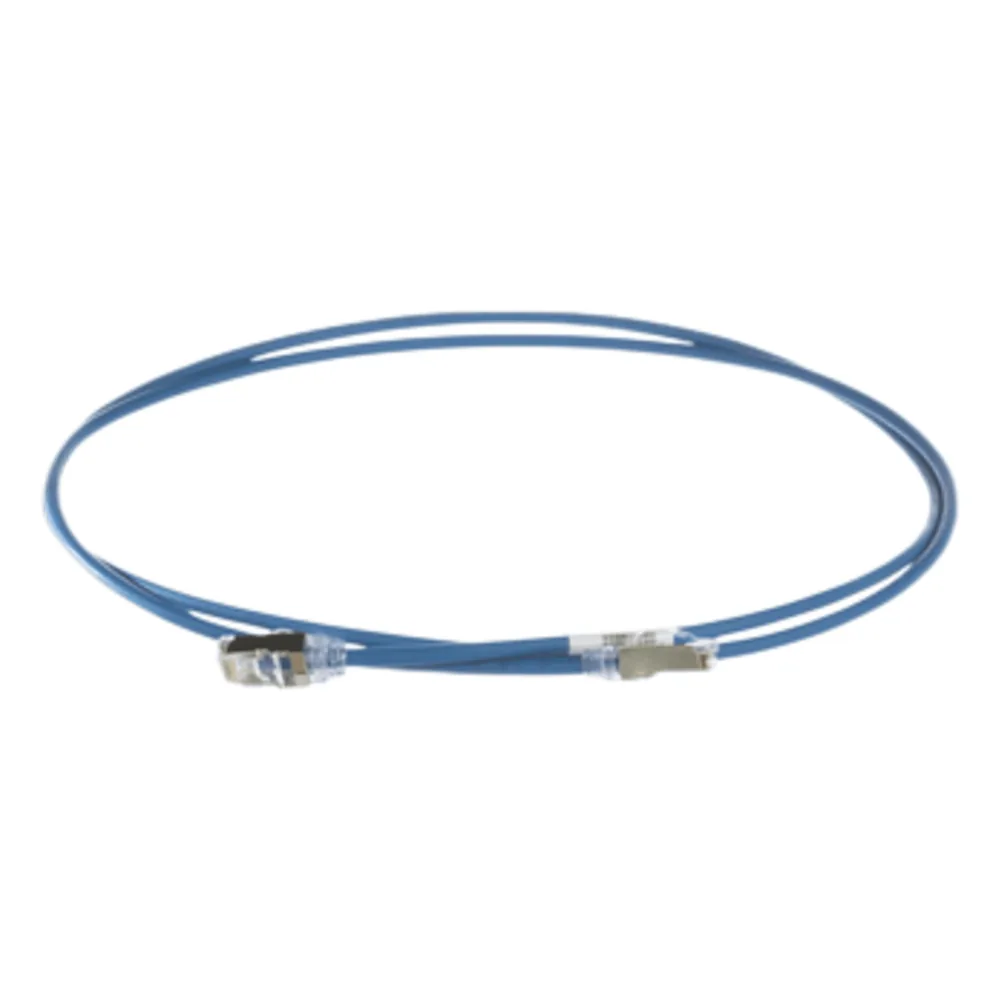 Patch Cord Cat6A, Diametro Reducido 28 AWG, Blindado S/FTP, CM/LS0H, 4 Metros, Color Azul