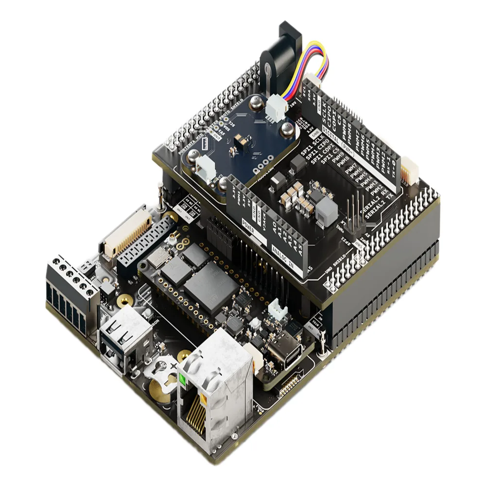 Kit de Prototipado Arduino Portenta Proto Kit ME / Monitoreo Ambiental y Detección de Movimiento / Portenta H7 Dual-Core + Nicla Sense ME / Conectividad 4G GNSS Global / 6 Modulinos Sensoriales