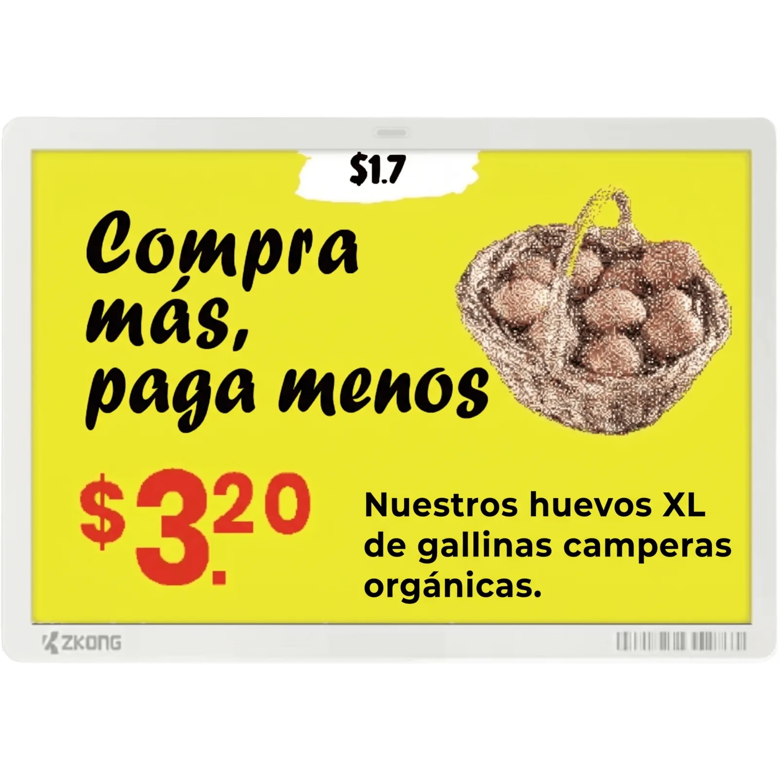 Etiqueta de Tinta Electrónica / ESL / 7.5 Pulgadas / Uso en Estantes / Bluetooth