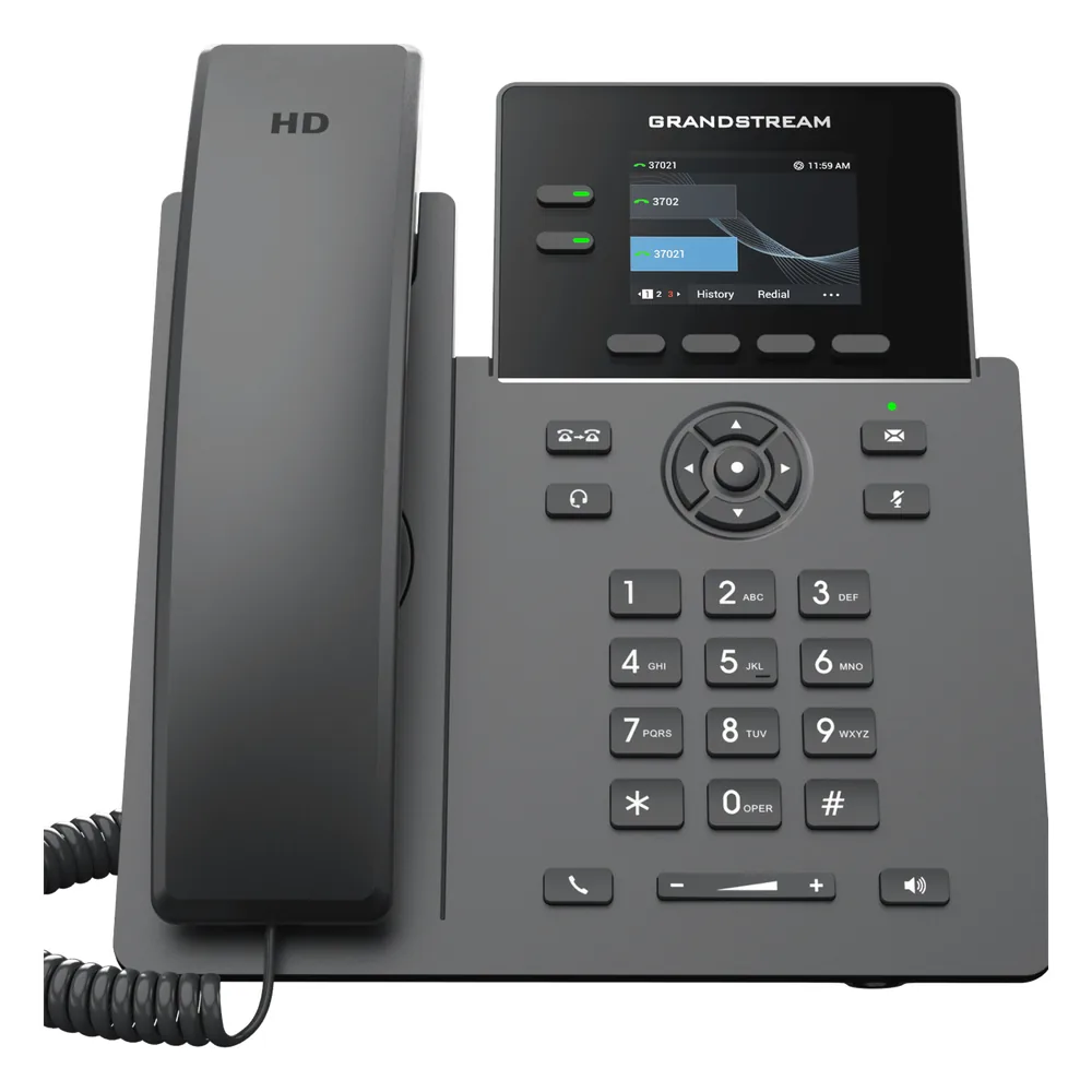 TELÉFONO IP GRADO OPERADOR DE 2 LÍNEAS / GRP2610 / APROVISIONAMIENTO SIN INTERVENCIÓN / 8 BOTONES VIRTUALES MULTIUSO / PANTALLA LCD A COLOR / SEGURIDAD CARRIER-GRADE / AUDIO HD / CONFERENCIA DE AUDIO 5 VÍAS / COMPATIBLE CON GDM
