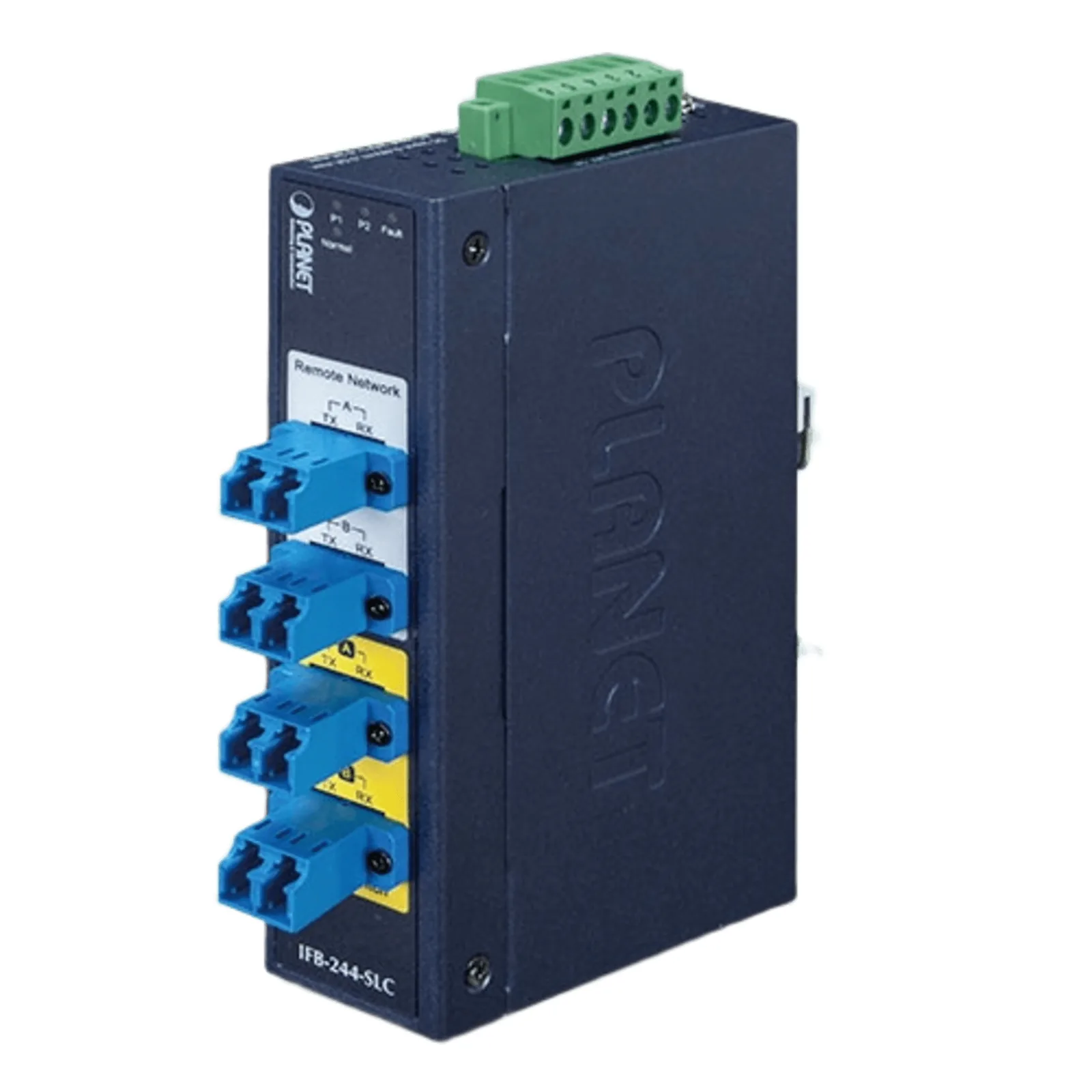 Switch Industrial Bypass de Fibra Optica Monomodo con Conector LC de 2 Canales