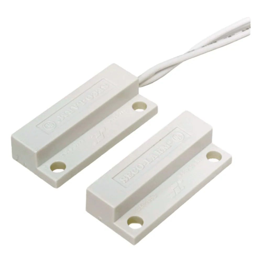 Contactos Magnéticos de Montaje Superficial / Miniatura / Lazo Cerrado / Gap 3/4" / Cables Laterales / Blanco o Café / Alta Resistencia