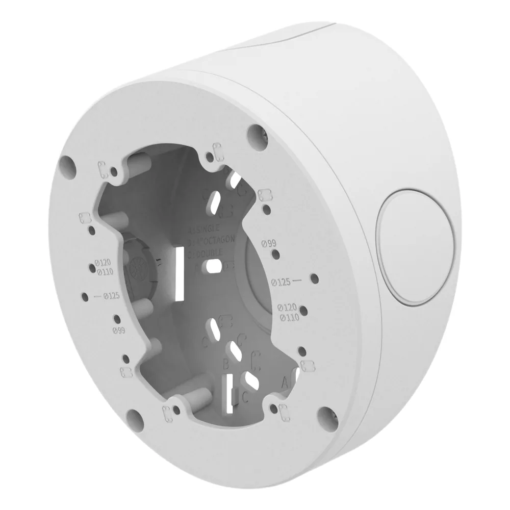 Caja de conexiones con inclinacion / Aluminio / Diámetro Ø143.8 x 81.1 mm / Blanco / Compatibilidad Múltiple / Peso 450g
