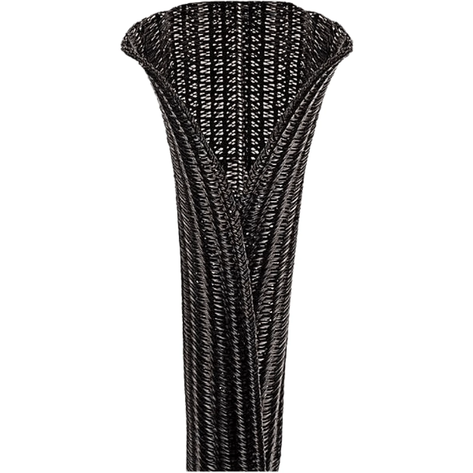 Funda expandible trenzada Pan-Wrap, 1,25 de diámetro, negra, tereftalato de polietileno, 22.86 mts por bobina