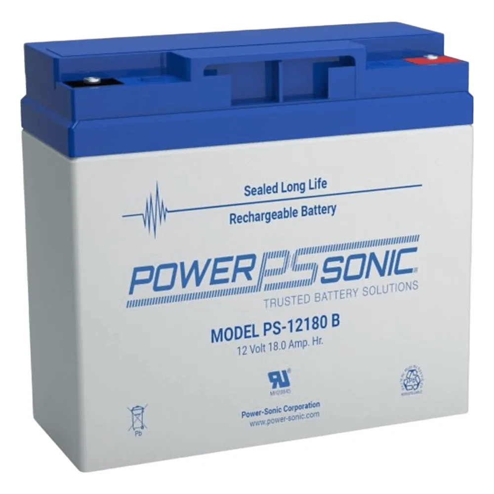 Batería 12V, 18AH, Para Respaldo, Tecnologías AGM/VRLA, Diseño De Vida Útil 5 Años, Terminales Tipo B, Listada UL, Libre De Mantenimiento