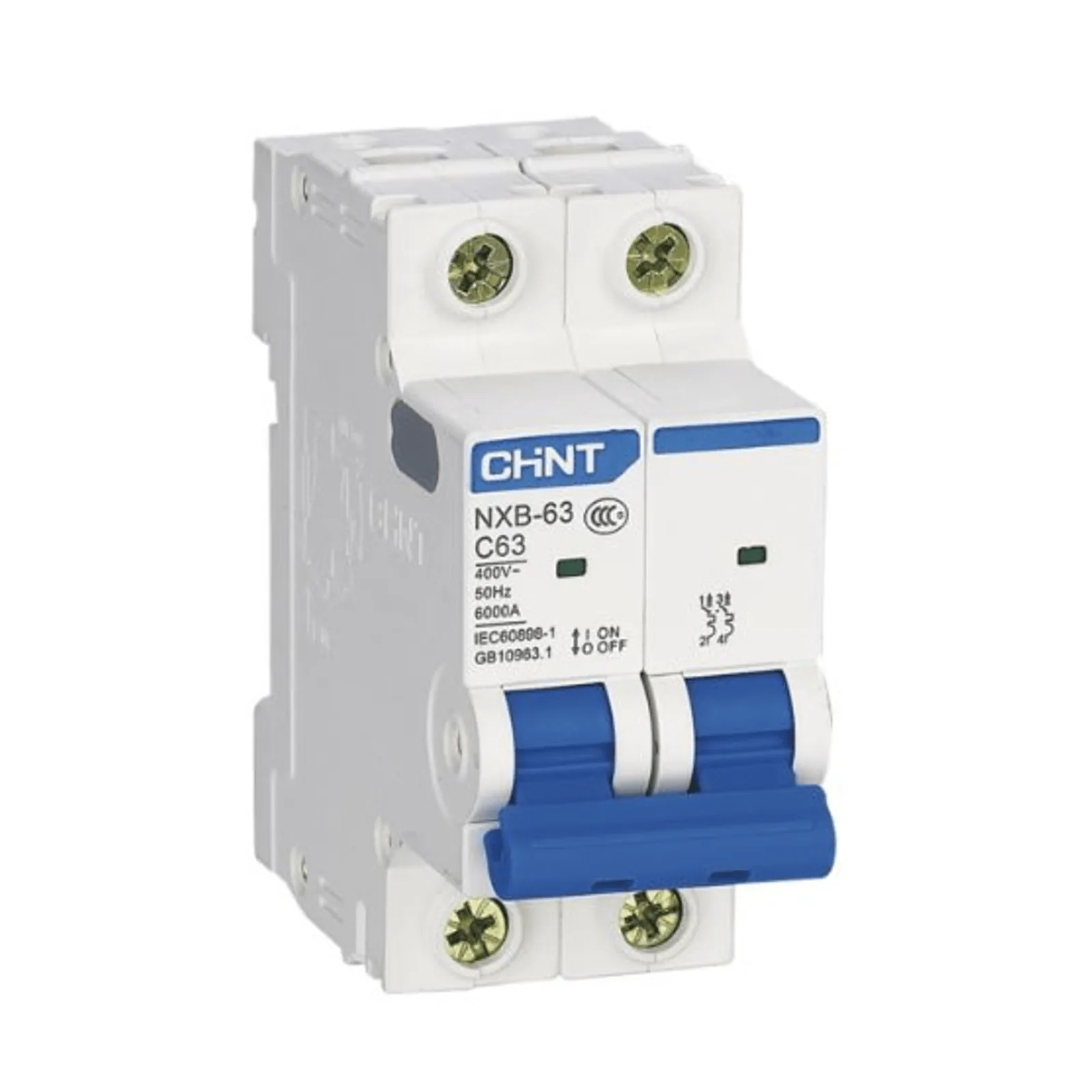 Pastilla para Riel Din, 2 Polos, 40 Amp, Vca:110/415v, 10kA, Catálogo: NXB632PC40.