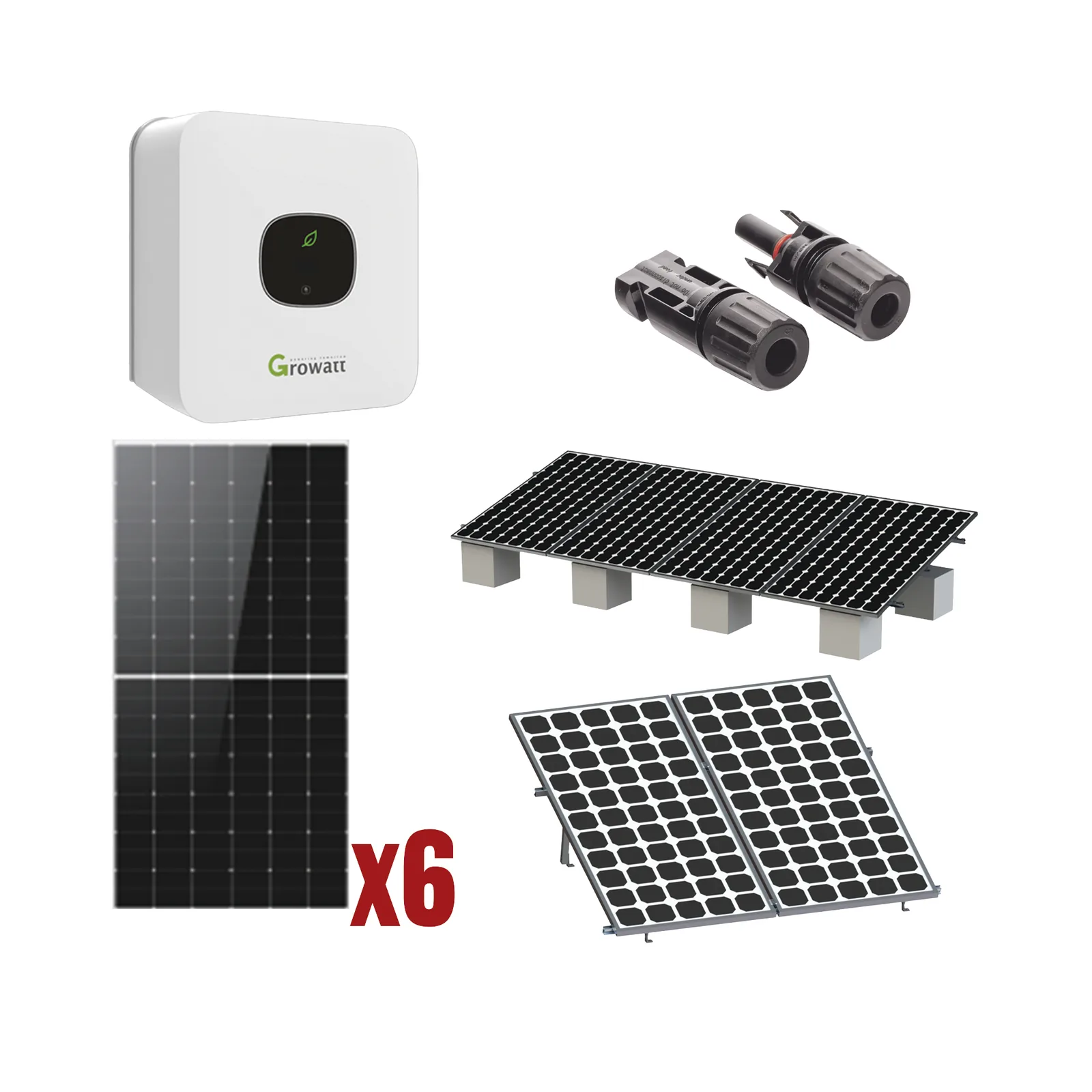 Kit Solar Interconexion / 3kW 220Vca / Inversor GROWATT/ Montaje Incluido