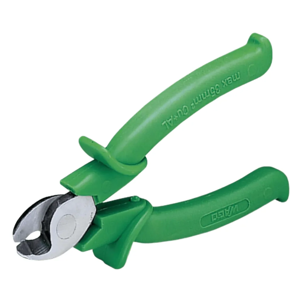 Tenaza Cortahilos WAGO / Para Cobre y Aluminio hasta 35mm² AWG 2 / Color Verde / Material Conductivo / Herramienta Profesional